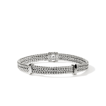 John Hardy Silver Icon Link Flat Chain Bracelet