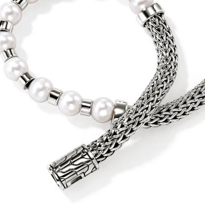 John Hardy Essential Silver 6-6.5Mm Cultured Pearl Bracelet
