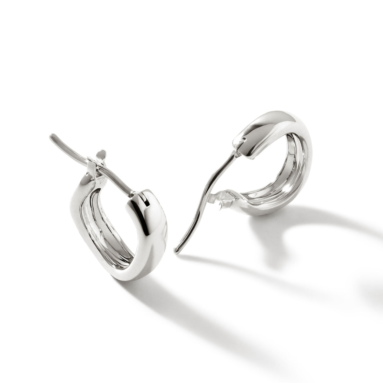 John Hardy Sterling Silver Surf Huggie Earrings