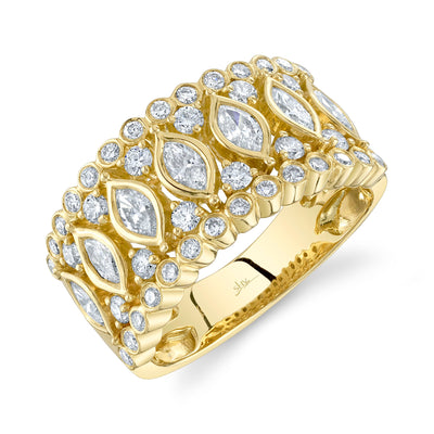 Shy Creation Diamond Marquise Bezel Ring