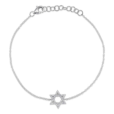 Shy Creation Diamond Star Of David Bracelet