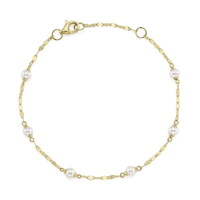 Shy Creation Cultured People Sparkle Chain Bracelet