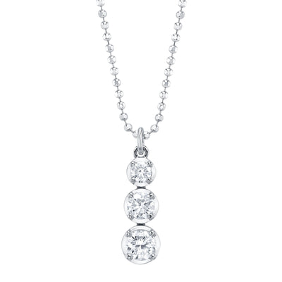 Shy Creation Diamond Ball Chain Necklace