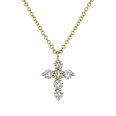 Shy Creation Diamond Cross Necklace