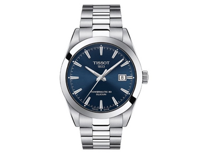 Tissot Gentleman Powermatic 80 Stainless Steel Blue Dial Watch
