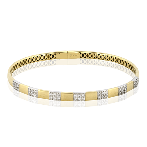 Simon G 18K Two-Tone Diamond Station Bangle
