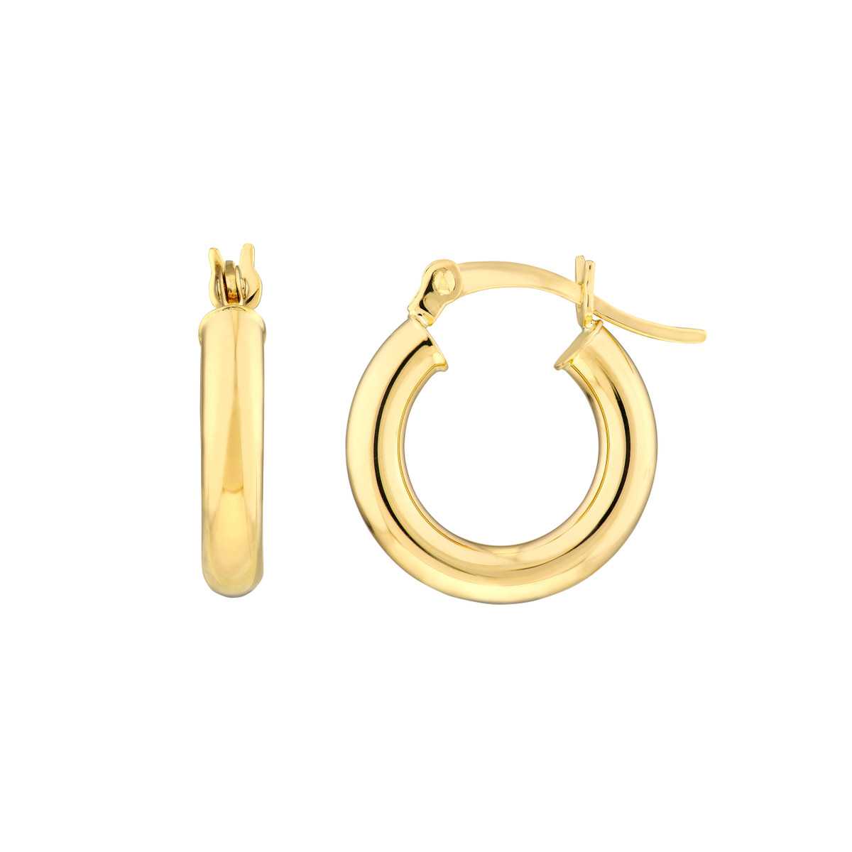 Rolland's Design Gold Round Polished Hoop Earrings