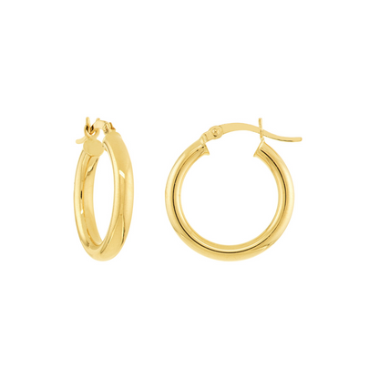 Rolland's Design Gold Polished Hoop Earrings
