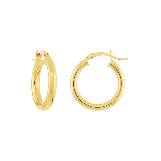 Rolland's Design Gold Polished Hoop Earrings