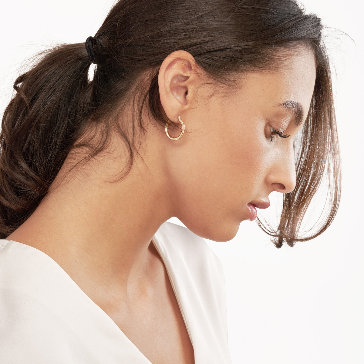 Rolland's Design Gold Polished Hoop Earrings