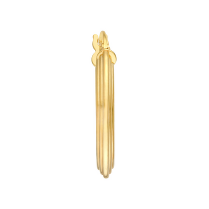 Rolland's Design Gold Triangle Tube Hoop Earrings