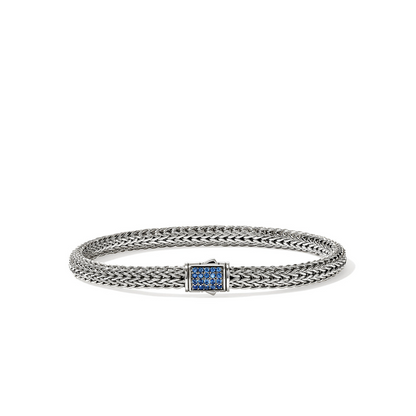 John Hardy Classic Chain Bracelet with Blue Sapphire