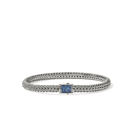 John Hardy Classic Chain Bracelet with Blue Sapphire
