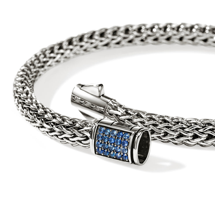 John Hardy Classic Chain Bracelet with Blue Sapphire