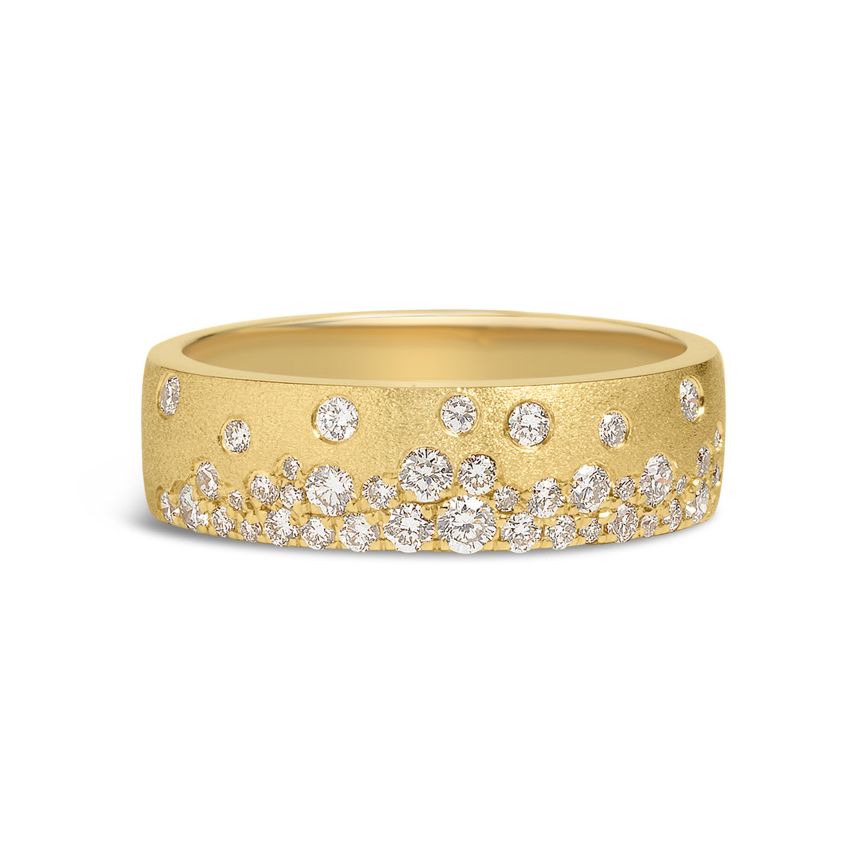 14Ky Flush Set Diamond Band