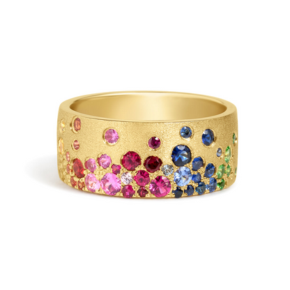 Dilamani Rainbow Sapphire & Tsavorite Band