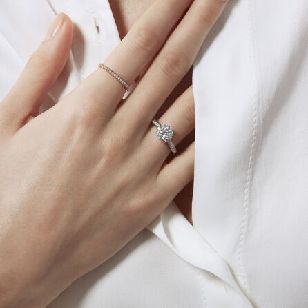 Hearts On Fire 18K White Gold Wedding Band