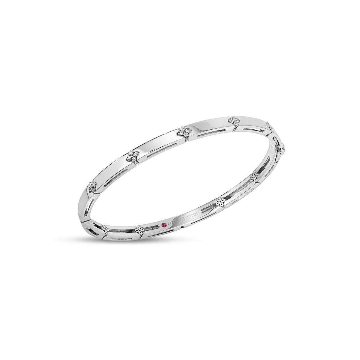 Roberto Coin 18K White Gold Love In Verona Diamond Bangle