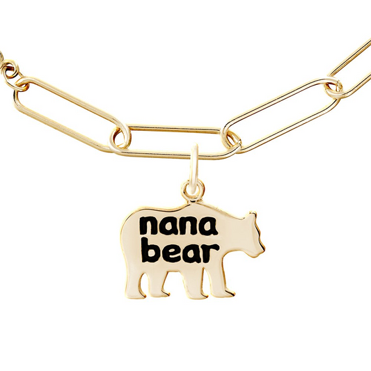 Gold Plated Nana Bear Bracelet Set