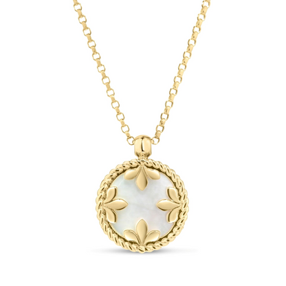 Roberto Coin 18K Yellow Gold Venetian Medallions Small Diamond & Black Jade Necklace