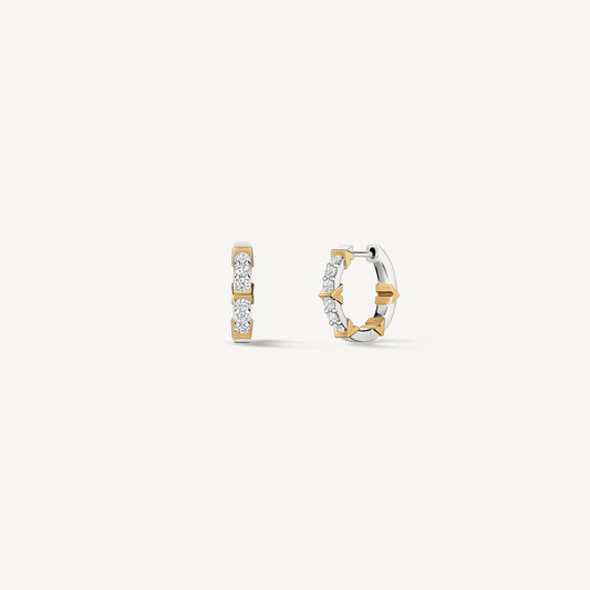 Hearts On Fire 18K Two-Tone Copley Pavé Diamond Hoop Earrings