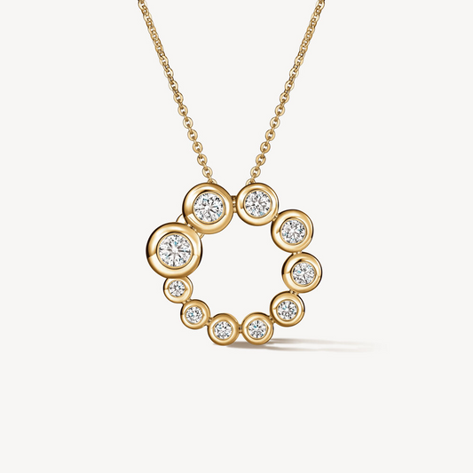 Hearts On Fire 18K Yellow Gold Dream Circle Pendant Necklace