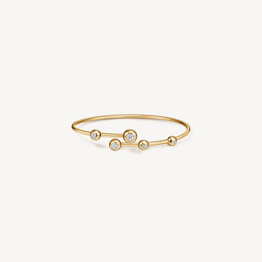 Hearts On Fire 18K Yellow Gold Dream Floating Flexi Bangle