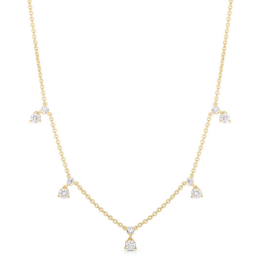 Roberto Coin 18k Yellow Gold Diamonds By The Inch Dangling Necklace