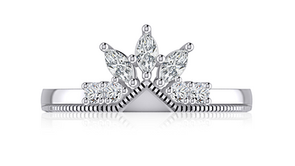 A Jaffee 14K White Gold Diamond Wedding Band