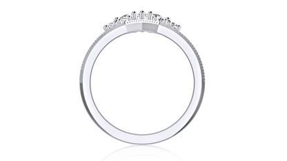 A Jaffee 14K White Gold Diamond Wedding Band