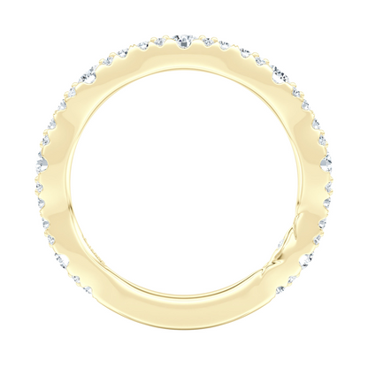 A Jaffe 14K Yellow Gold Diamond Wedding Band
