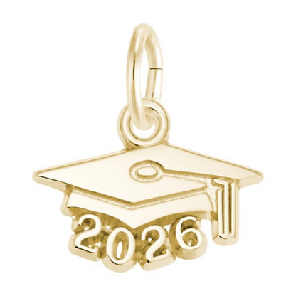 Yellow Gold Plated Ss 2026 Graduation Cap Bracelet Set 7"
