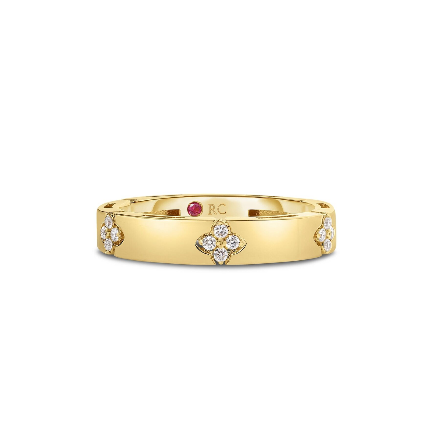 Roberto Coin 18K Yellow Gold Love In Verona Diamond Accent Ring