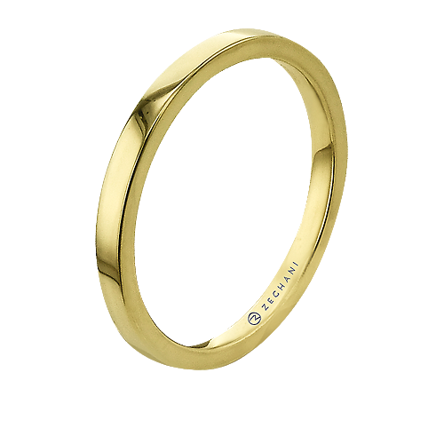 Zeghani 14K Yellow Gold Flat Band