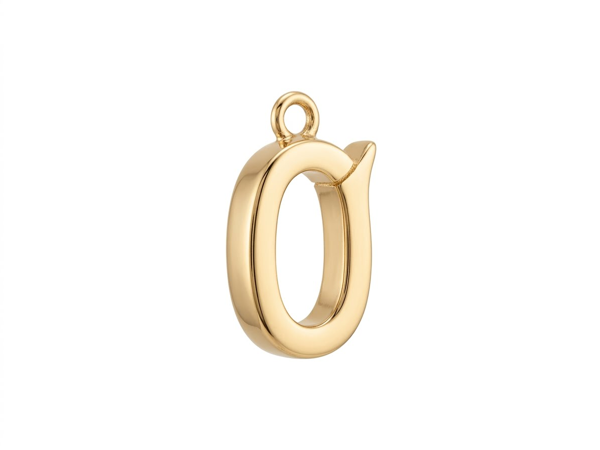 14K Yellow Gold Oval Hinged Charm Bail