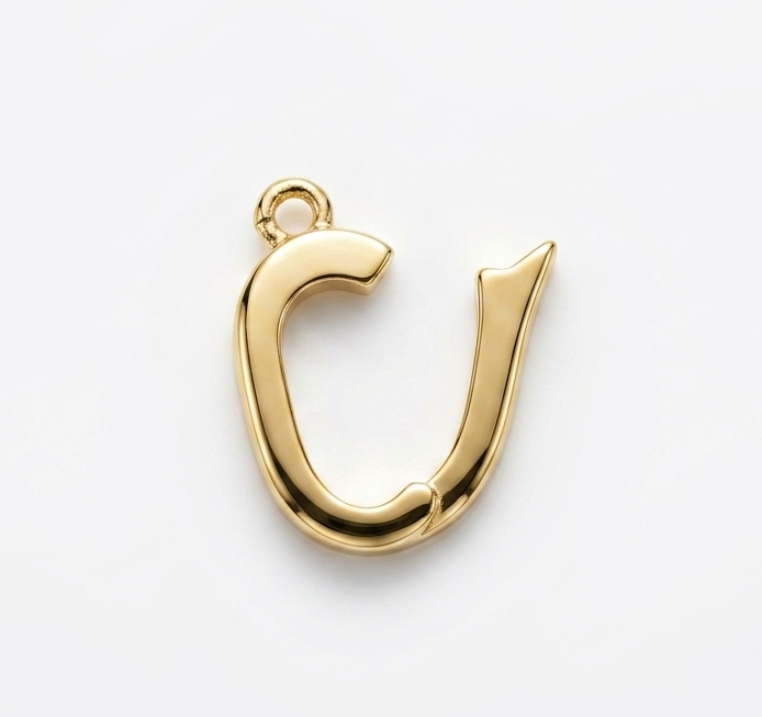 14K Yellow Gold Oval Hinged Charm Bail