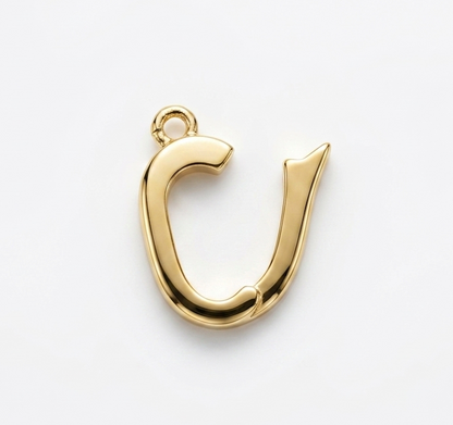 14K Yellow Gold Oval Hinged Charm Bail