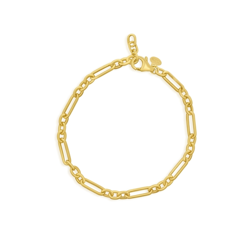 14K Yellow Gold Oval Link Bracelet