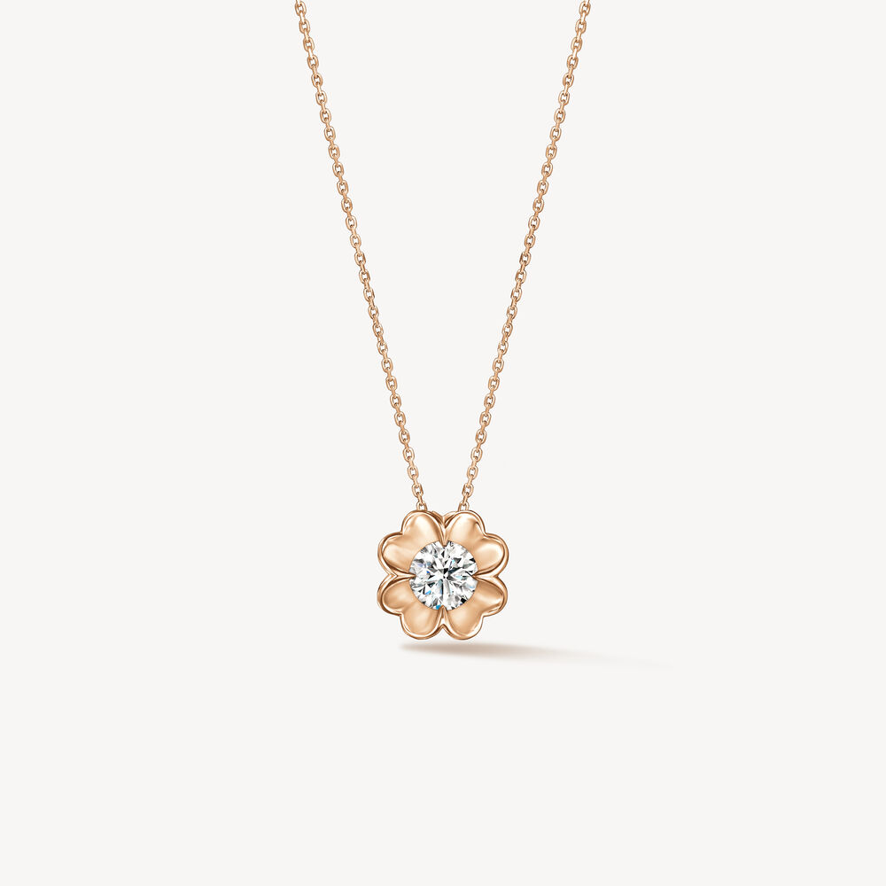 Hearts On Fire 18K Yellow Gold Whimsical Clover Diamond Pendant