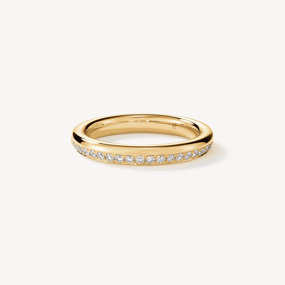 Hearts On Fire 18K Yellow Gold Barre Pave Band