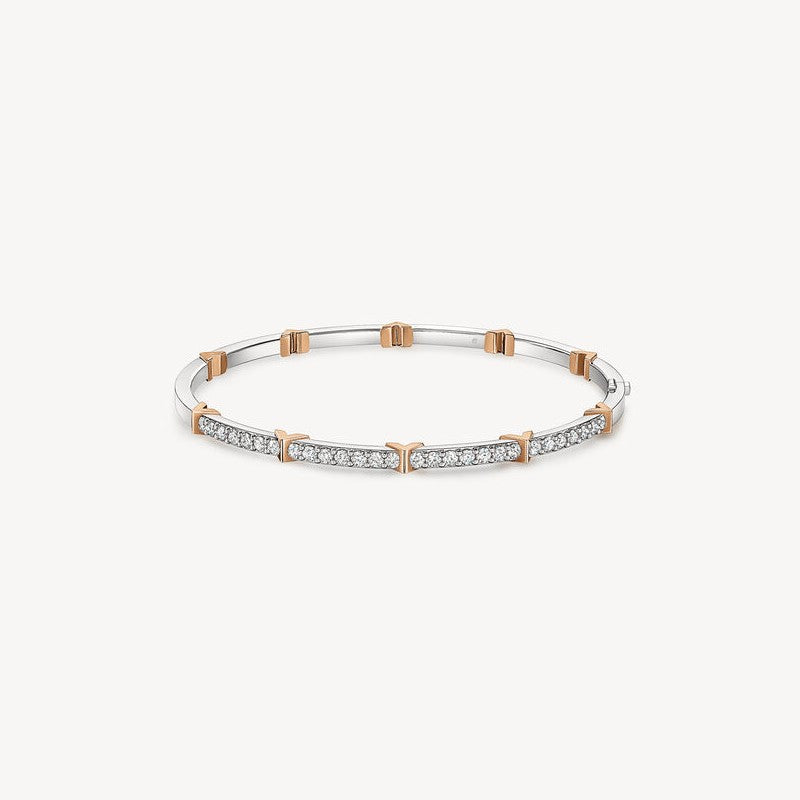 Hearts On Fire 18K Two Tone Diamond Bangle