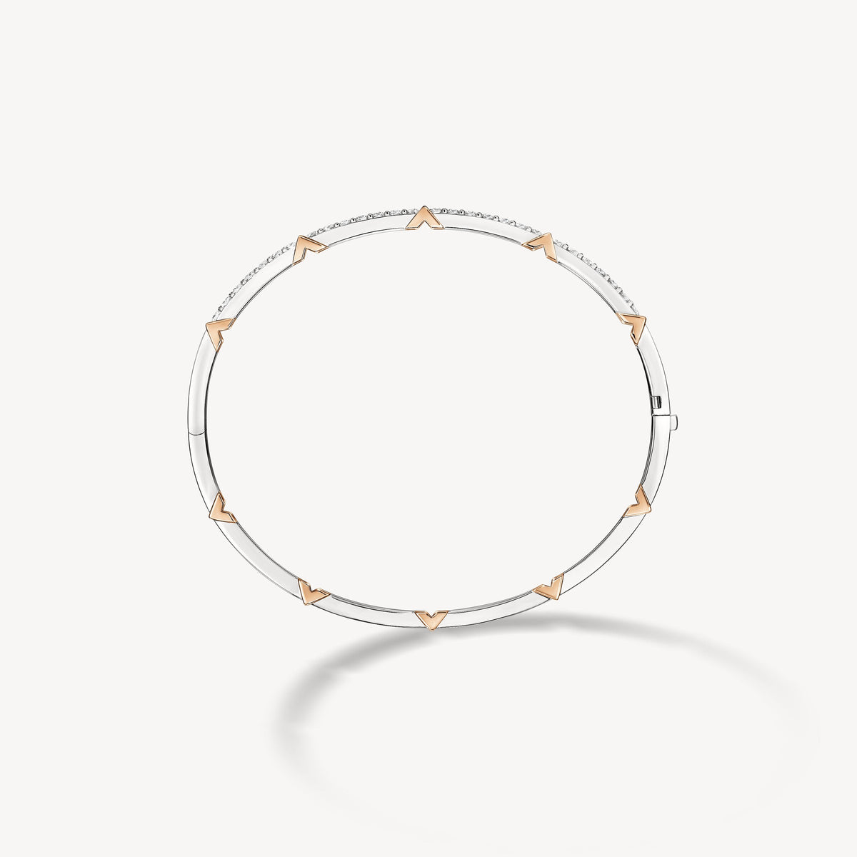 Hearts On Fire 18K Two Tone Diamond Bangle