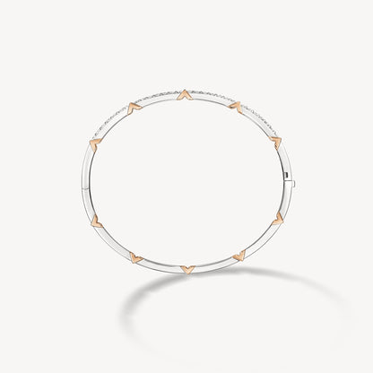 Hearts On Fire 18K Two Tone Diamond Bangle