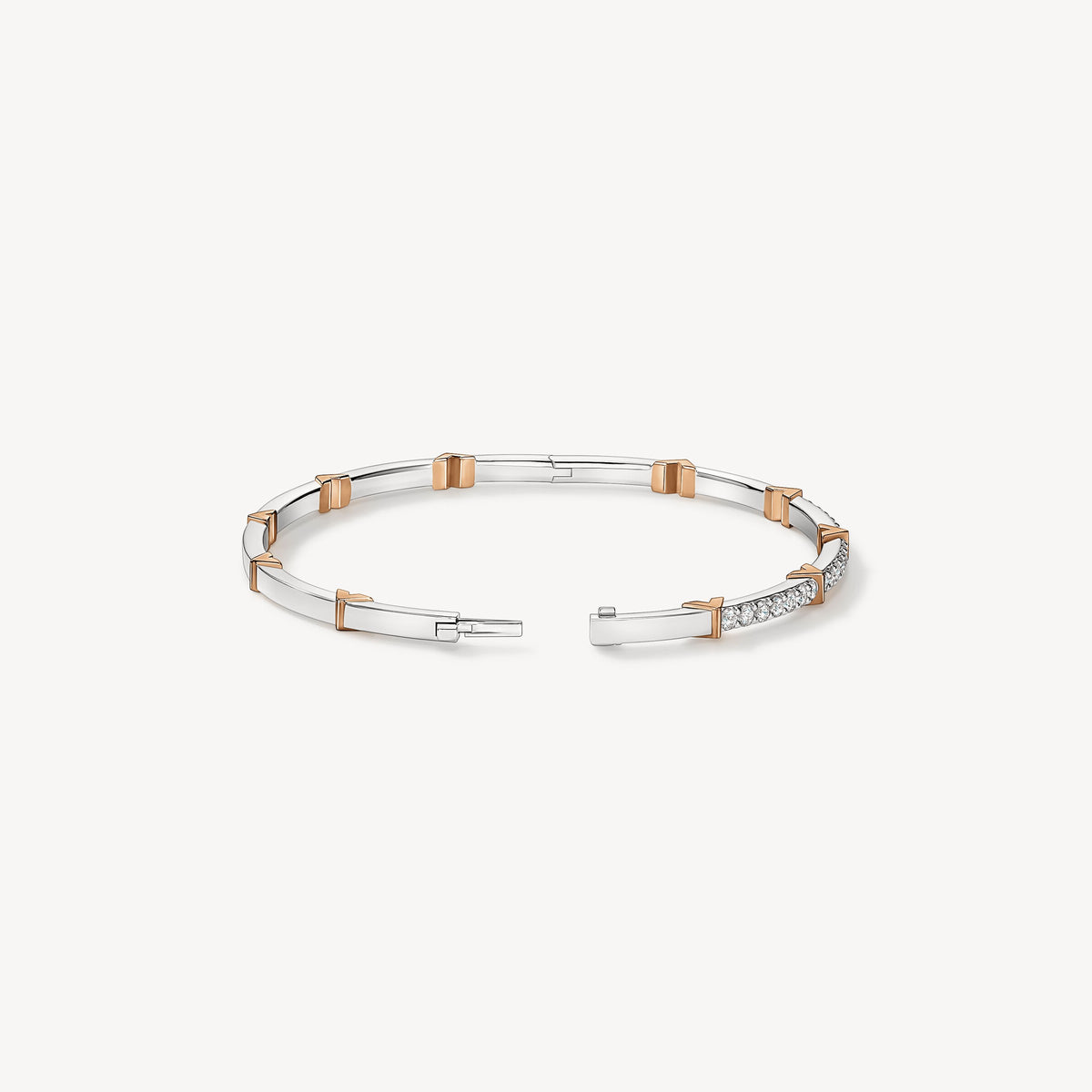 Hearts On Fire 18K Two Tone Diamond Bangle