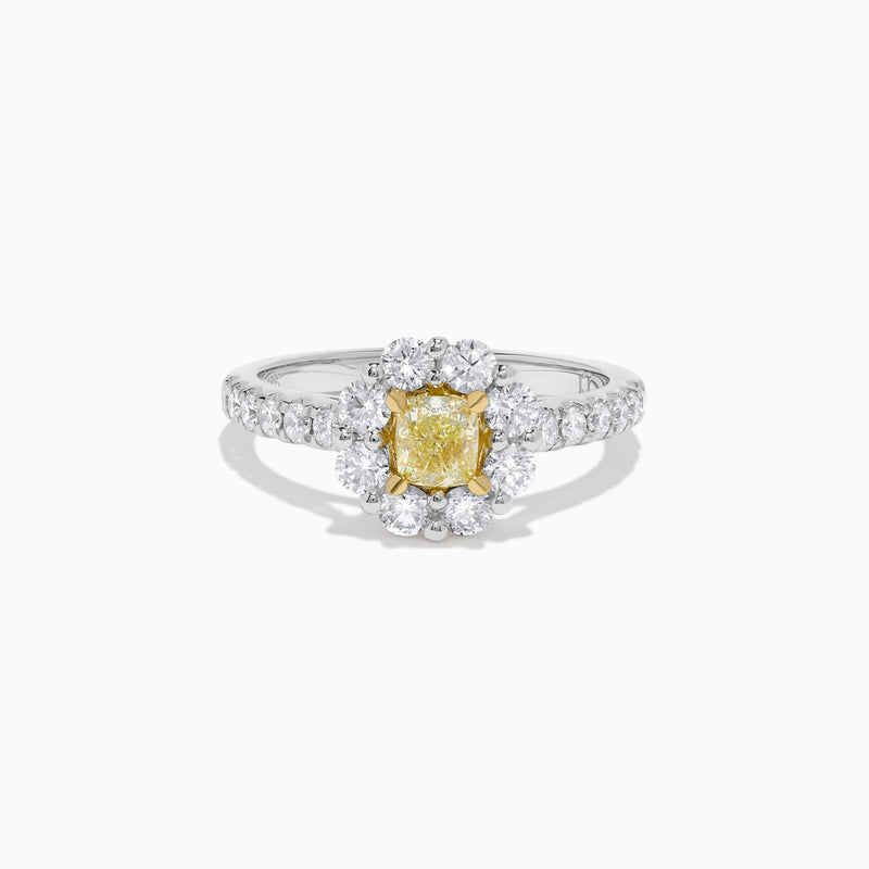 Platinum &18K Yellow & White Dia Engagement Ring
