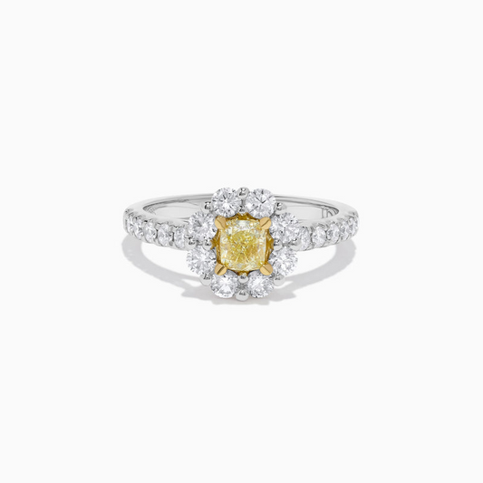 Platinum &18K Yellow & White Dia Engagement Ring