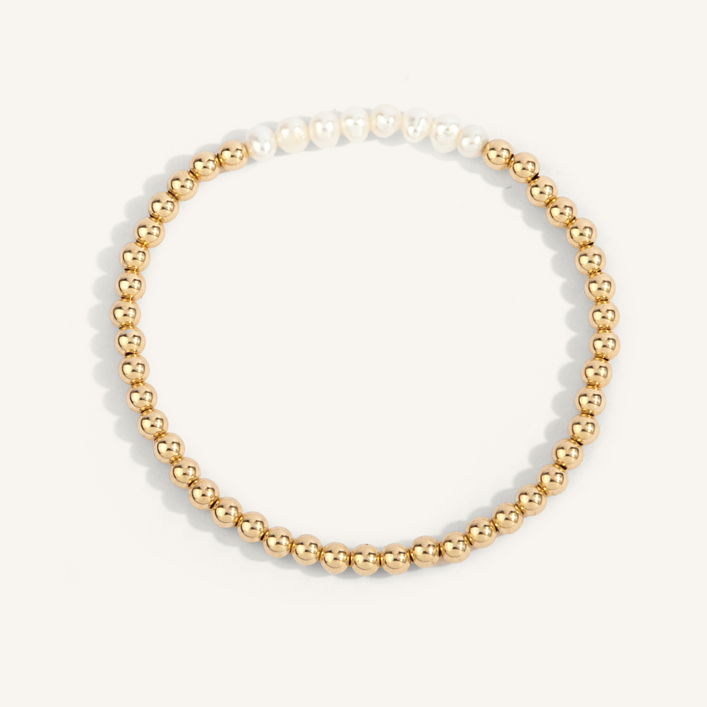 Dee Berkley Pearl & Gold Beaded Bracelet
