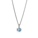 John Hardy Sterling Silver Heishi Swiss Blue Topaz And Diamond Bail Necklace