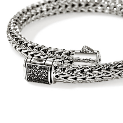 John Hardy Classic Chain Small Treated Black Sapphire Bracelet
