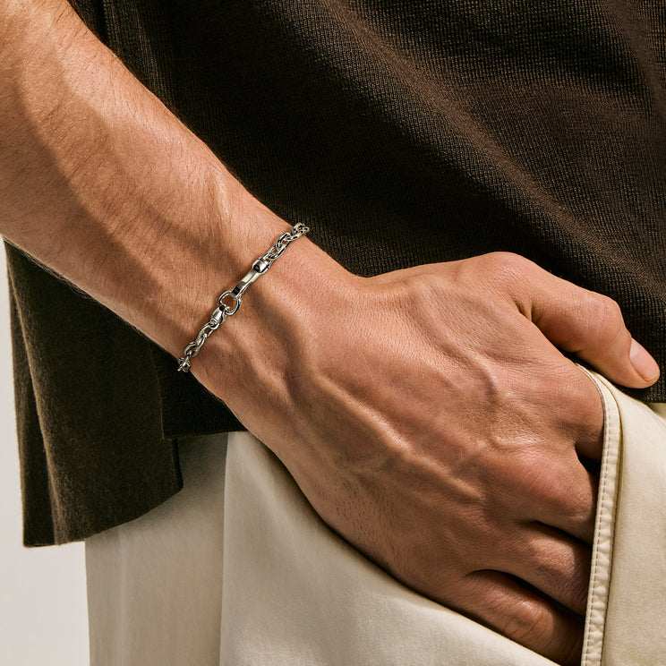 John Hardy Sterling Silver Oval Link Bracelet